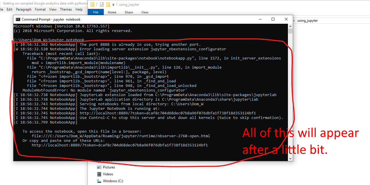 how to open jupyter notebook through cmd